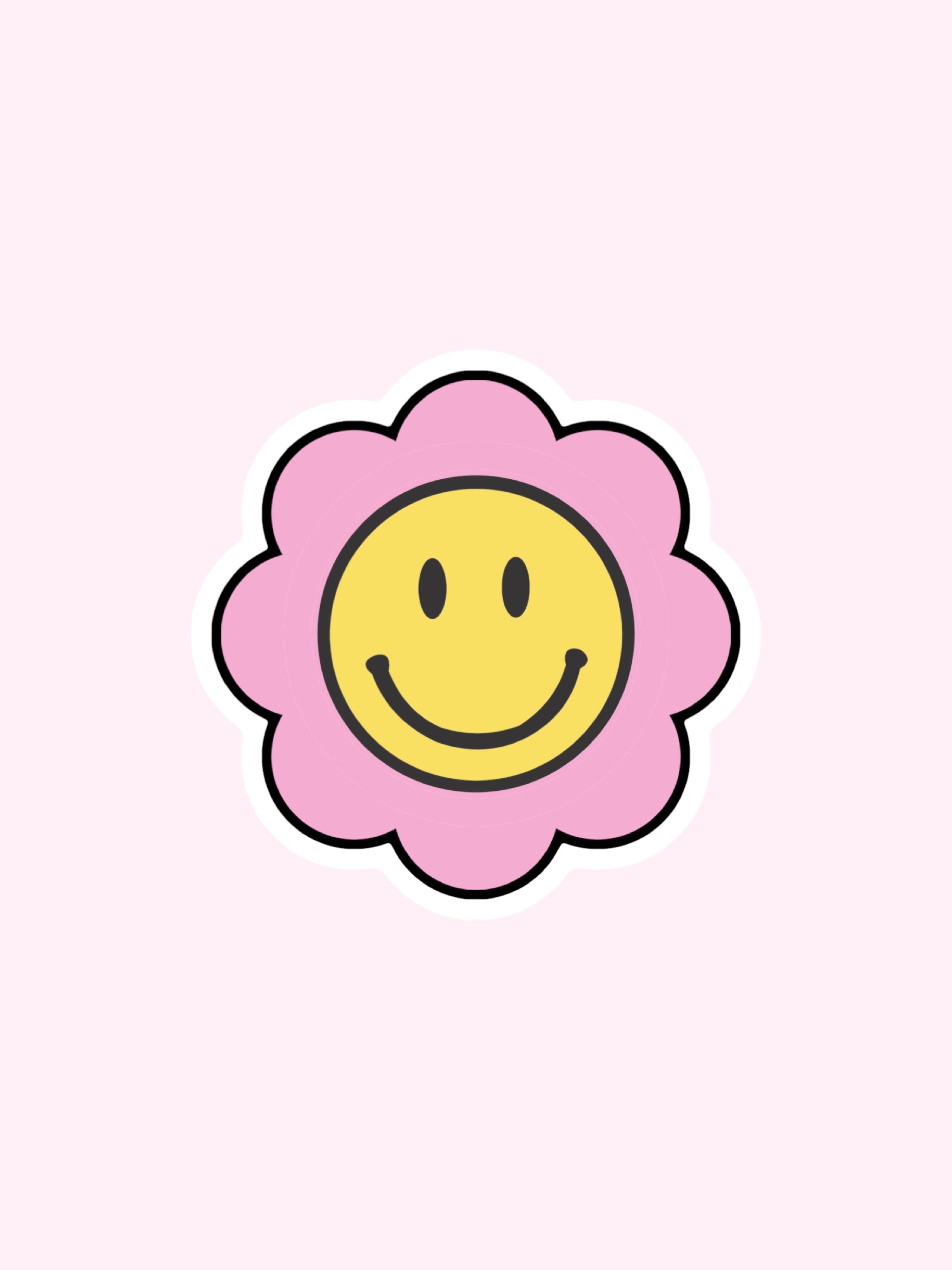 Smiley Flower Sticker – Cozy Drip Clothing